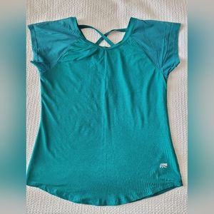 Turquoise/ teal workout shirt